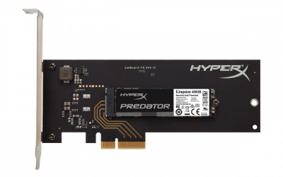 SSD HyperX Predator PCIe 2.0 x4, 480GB, M.2 2280, con Adaptador HHHL 
