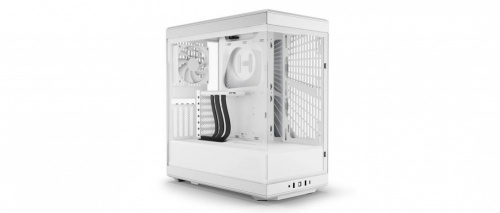 Gabinete Hyte Y40, Midi-Tower, ATX/Micro-ATX/Mini-ITX, USB 3.0, sin Fuente, 2 Ventiladores Instalados, Blanco ― Cuenta con daño en la parte trasera del gabinete, así como en el adaptador de PCI y su poste. 