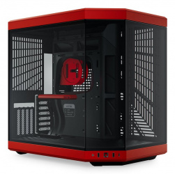 Gabinete Hyte Y70, Midi-Tower, ATX/EATX/Micro-ATX/Mini-ITX, USB 3.0, sin Fuente, sin Ventiladores Instalados, Negro/Rojo 