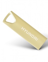 Memoria USB Hyundai Bravo Deluxe, 16GB, USB 2.0, Lectura 10MB/s, Escritura 3MB/s, Oro 
