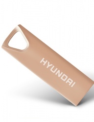 Memoria USB Hyundai Bravo Deluxe, 16GB, USB 2.0, Lectura 10MB/s, Escritura 3MB/s, Oro Rosado 
