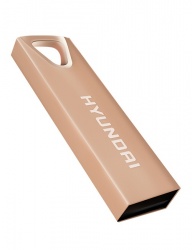 Memoria USB Hyundai Bravo Deluxe, 32GB, USB 2.0, Lectura 10MB/s, Escritura 3MB/s, Oro Rosado 