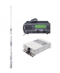 ICOM Radio Análogo Portátil de 2 Vías IC-M700PRO-KIT2, 150 Canales, Negro - incluye Sintonizador y Antena 