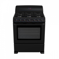 IEM Estufa y Horno de Gas de 30'' EI3032BAPN0, 6 Quemadores, Negro 