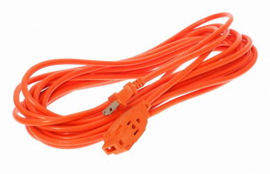 iGoto Extensión de Uso Rudo ER13-12NA, 3 Contactos, 125V, 12 Metros, Naranja 