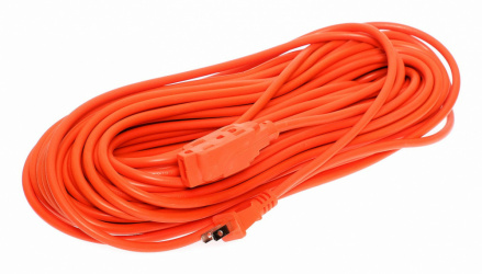 iGoto Extensión de Uso Rudo ER13-25NA, 3 Contactos, 125V, 25 Metros, Naranja 