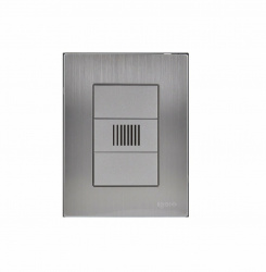 iGoto Placa con Zumbador INOX1023, Gris 