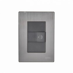 iGoto Placa con Botón de Timbre INOX2018, 1 módulo, Acero 