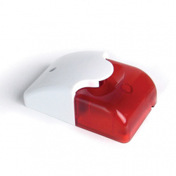 iHORN Sirena con Luz Estrobostópica HC103, Alámbrico, 108dB, Blanco/Rojo 