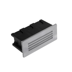 Illux Lámpara LED para Muro ML-3702.A, Exteriores, Luz Blanco Cálido, 1.5W, 47 Lúmenes, Acero 