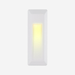 Illux Lámpara LED para Pared ML-7401.B30, Exteriores, Luz Cálida, 1.23W, 37 Lúmenes, Blanco, para Casa 