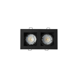 Illux Lámpara para Techo TH-4231.NN, Interiores, 2 x 50W, Base GU10, Negro, para Casa/Centros Comerciales - No Incluye Foco 