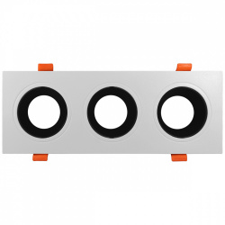 Illux Lámpara LED para Techo Empotrable TL-2914.BCR, Interiores, 27W, Base GU5.3, Blanco, para Casa/Centros Comerciales - No Incluye Foco 