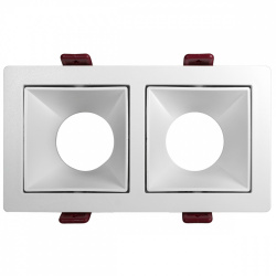 Illux Lámpara LED para Techo Empotrable TL-2922.BB, Interiores, 18W, Base GU5.3, Blanco, para Casa/Centros Comerciales - No Incluye Foco 