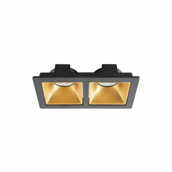 Illux Lámpara LED para Techo TL-2922.ND, Interiores, 9W, Base GU53, Negro/Dorado - No Incluye Foco 