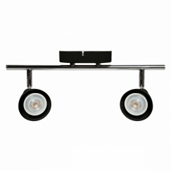 Illux Lámpara LED para Techo TR-2402.N, Interiores, 50W, Base GU10, Negro, para Casa - No Incluye Foco 