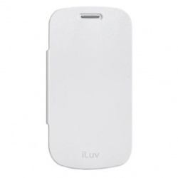 iLuv Funda para Samsung Galaxy S3 Mini, Blanco, Resistente a Rayones/Golpes 