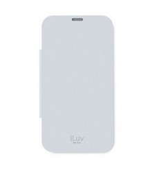 iLuv Carcasa de Semipiel para Samsung Galaxy Note II, Blanco 