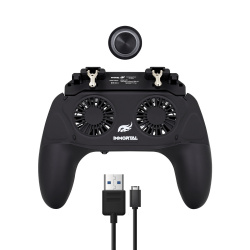 Immortal Gaming Gamepad para Celular IMCG01 con Ventiladores y Gatillos, Negro 