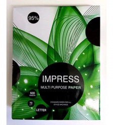 Impress Papel Bond 70g/m², 5000 Hojas de Tamaño Carta, Blanco 95% 