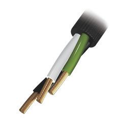 Indiana Bobina de Cable Eléctrico, 10 AWG, 3 Hilos, 100 Metros, Negro 