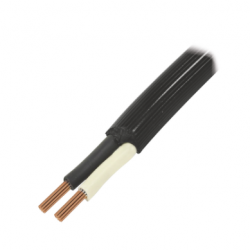 Indiana Bobina de Cable de Uso Rudo, 16 AWG, 100 Metros, Negro 