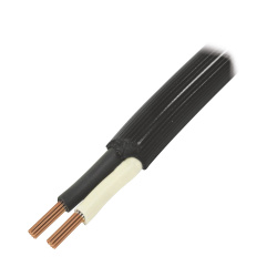 Indiana Bobina de Cable Eléctrico, 18 AWG, 2 Hilos, 100 Metros, Negro 