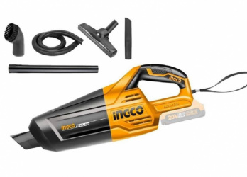 Ingco Aspiradora CVLI2001, 20V, 0.7 Litros, Amarillo 
