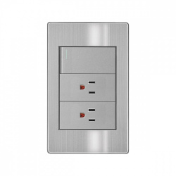 Innlite Placa para Pared APL-115, 2 Puertos, 1 Pieza, Gris  