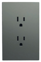 Innlite Placa Tomacorriente APL-404, 2 Enchufes, 90 - 277V, 15A, Gris 