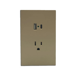 Innlite Tomacorriente APL-507, 1 Enchufe + USB A/USB C, 90 - 277V, 15A, Oro 
