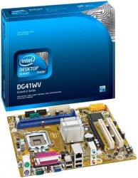 Intel Tarjeta Madre Micro ATX, DG41WV, DDR3, S-775 para Intel Core 2 Duo/Quad 