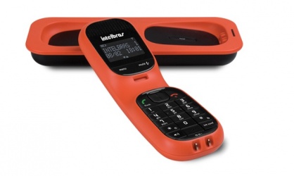 Intelbras Teléfono 4009021, 100 Entradas, Negro/Naranja 