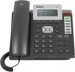 Intelbras Teléfono VoIP TIP 200, 6 Teclas Programables, Altavoz, Negro/Gris 