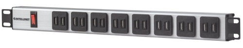 Intellinet PDU para Rack 1U 164603, 15A, 110V, 16x USB 