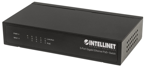 Switch Intellinet Gigabit Ethernet 561228, 5 Puertos PoE+ 10/100/1000Mbps, 10 Gbit/s, 2000 Entradas - No Administrable 