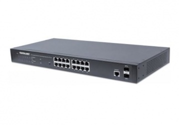 Switch Intellinet Gigabit Ethernet 561341, 16 Puertos PoE+ 10/100/1000Mbps + 2 Puertos SFP, 36 Gbit/s, 8000 Entradas - Administrable 