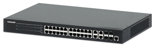 Switch Intellinet Gigabit Ethernet 561426, 24 Puertos 10/100/1000Mbps + 4x Puertos SFP, 56 Gbit/s, 8000 Entradas - No Administrable 