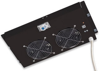 Intellinet Unidad de 2 Ventiladores con Termostato Digital para Gabinete 19'', 43Db 