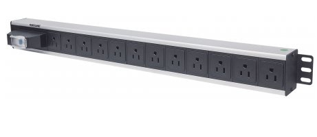 Intellinet PDU Vertical para Rack, 125V, 15A, 12 Contactos ― Empaque dañado, producto nuevo. 
