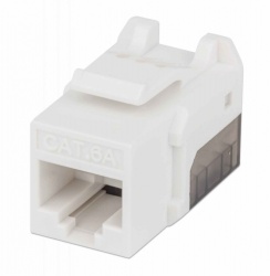 Intellinet Jack de Red Cat6a, UTP, RJ-45, Blanco/Negro 
