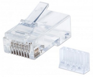 Intellinet Conector RJ-45 para Cable Cat6 UTP, Transparente, 90 Piezas 