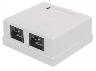 Intellinet Caja Cat5e Gigabit Ethernet, 2x RJ-45, Blanco 