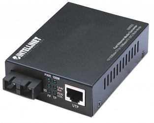 Intellinet Convertidor de Medios Fast Ethernet a Fibra Multimodo SC, 2000 Metros, 100 Mbit/s 
