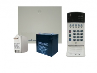 Interlogix Kit Sistema de Alarma NX4-520, incluye Panel NX-4, Teclado, Gabinete, Transformador, Batería 