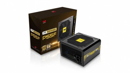 Fuente de Poder In Win P55F 80 PLUS Gold, 24-pines ATX, 120mm, 550W 