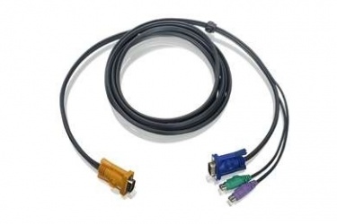 Iogear Cable KVM G2L5202P, VGA Macho - VGA/2 x PS/2 Macho, 1.8 Metros, Negro 