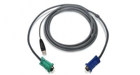 Iogear Cable KVM G2L5203UTAA, VGA Macho - VGA/USB Macho, 3 Metros, Negro 