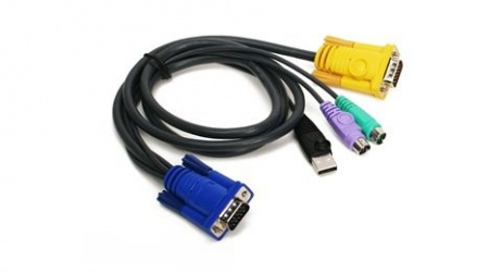 Iogear Cable KVM G2L5302UP, SPHD Macho - USB/VGA/PS/2 Macho, 1.2 Metros, Negro 