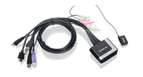 Iogear Switch KVM GCS62HU, 2 Puertos HDMI/USB/3.5mm 